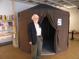 Dr. Cekan with the yurt
